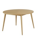 Table à manger ronde Origami en chêne massif et placage chêne 4/6 personnes D120