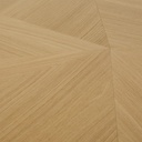 Table à manger ronde Origami en chêne massif et placage chêne 4/6 personnes D120