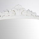 Grand miroir Omera rectangulaire à moulures blanches 118x194