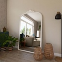 Grand miroir Omera rectangulaire à moulures blanches 118x194