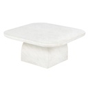 Table basse Cyrielle de jardin en béton imitation travertin beige L90
