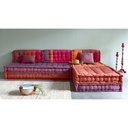Banquette d'angle Madurai modulable 6 places en coton