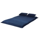 Canapé clic-clac Hallen 2 places en velours côtelé bleu