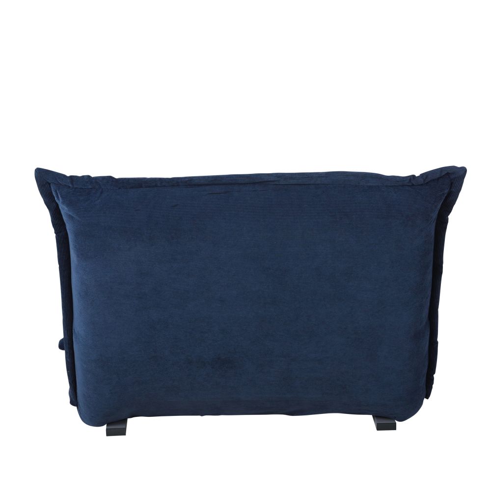 Canapé clic-clac Hallen 1 places en velours côtelé bleu foncé