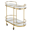 Desserte Bonnie en verre et métal doré