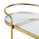 Desserte Bonnie en verre et métal doré