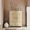 Armoire Pendjab 2 portes gravée L100