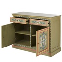 Buffet Bohemian 2 portes 2 tiroirs motif floral multicolore L110