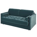 Canapé convertible Wael 2/3 places en velours vert cèdre, matelas 18 cm
