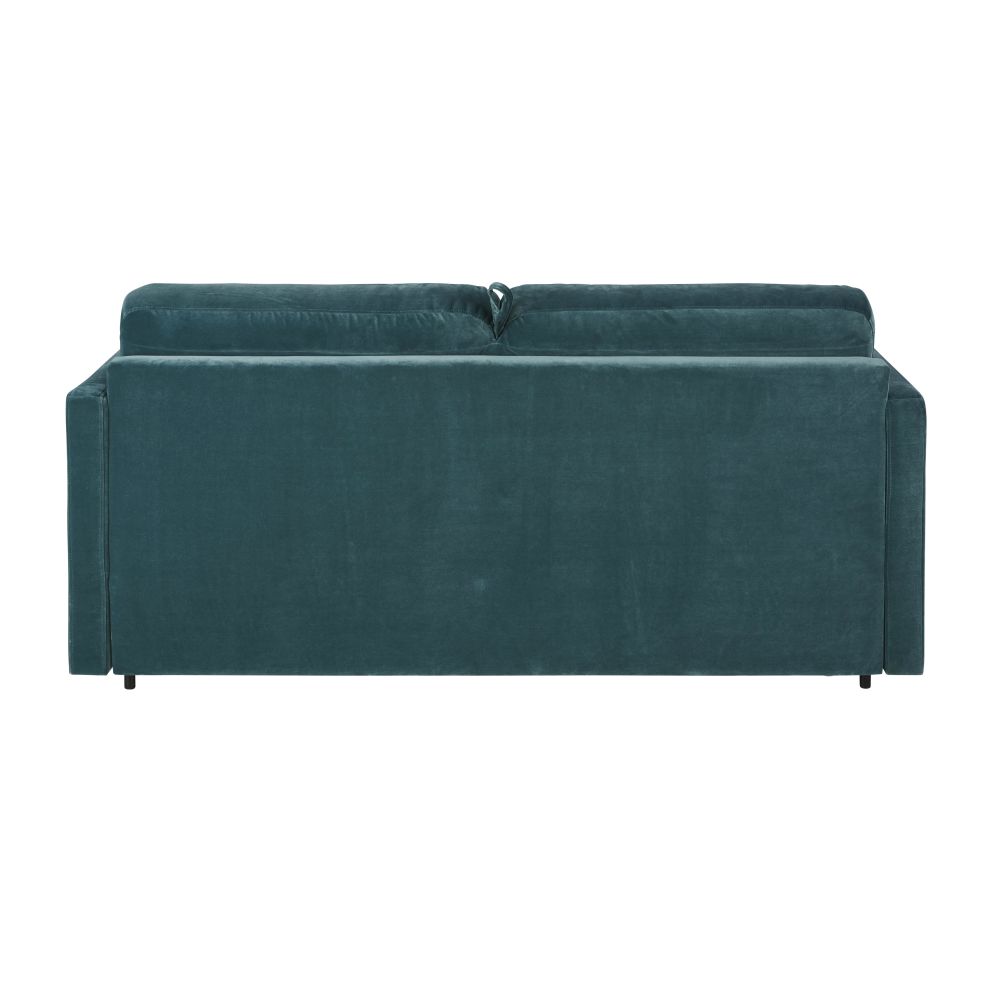 Canapé convertible Wael 2/3 places en velours vert cèdre, matelas 18 cm