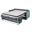 Canapé convertible Wael 2/3 places en velours vert cèdre, matelas 18 cm