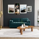 Canapé convertible Wael 2/3 places en velours vert cèdre, matelas 18 cm