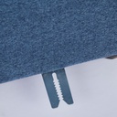 Chauffeuse Pesaro Business pour canapé modulable professionnelle en tissu recyclé bleu