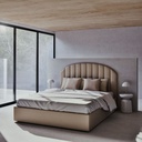 Lit coffre Cozy gris 160X200 avec sommier à lattes