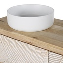 Meuble double vasque boracay de salle de bains 4 tiroirs motifs blancs