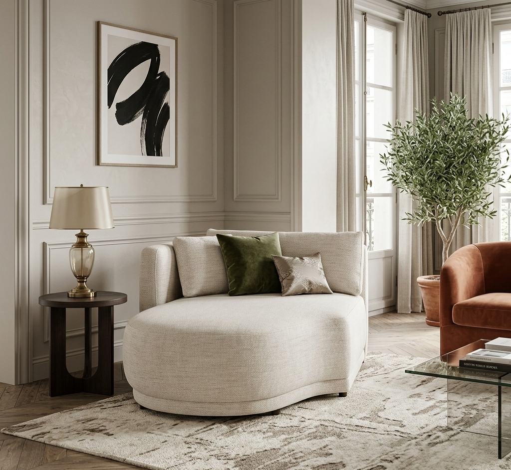 Accoudoir gauche de canapé Modjo beige