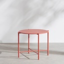 Table basse de jardin Calum ronde en acier terracotta, D54 cm