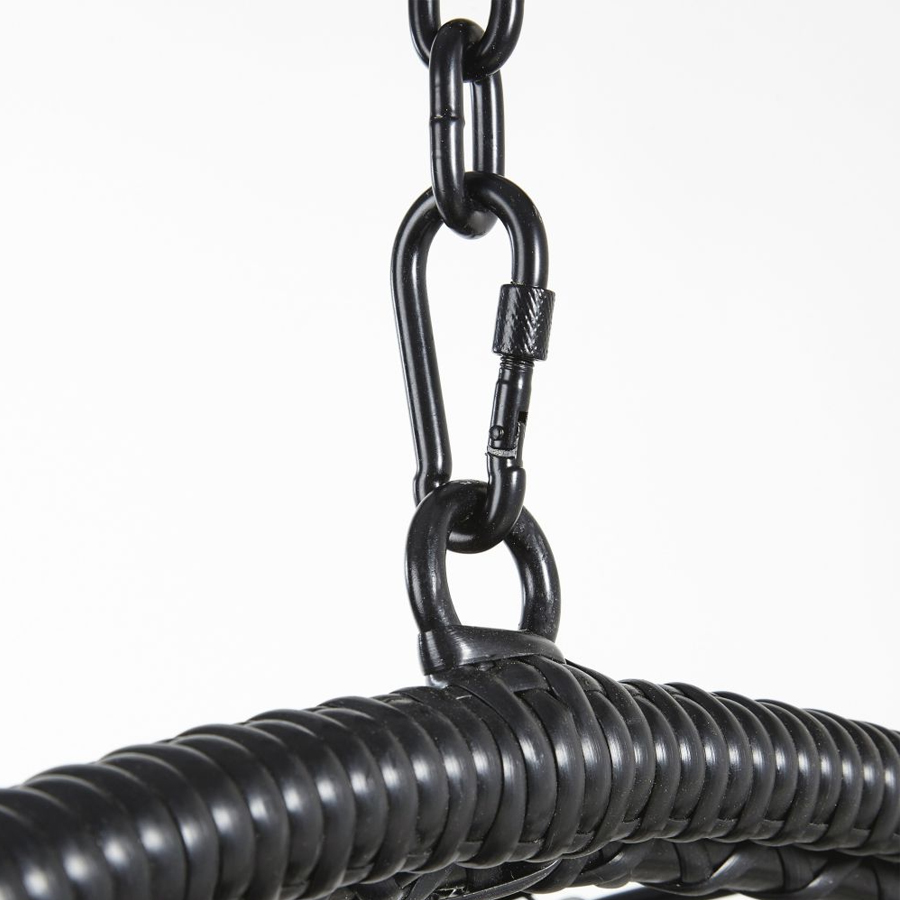 CALYPSO - Fauteuil suspendu de jardin en résine noire