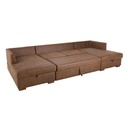 Canapé-lit panoramique Times Square 7 places en suédine marron, Dakar Sénégal