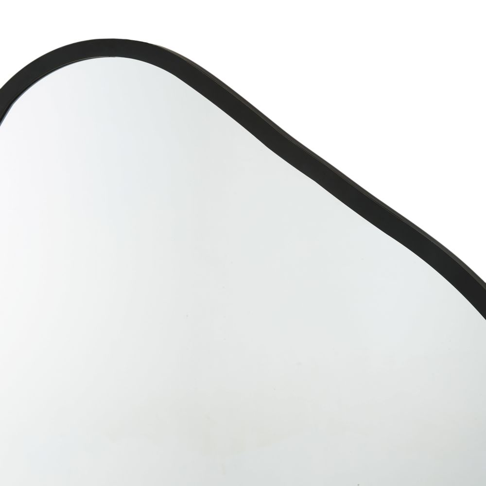 Miroir organique Brina en métal noir 72x156