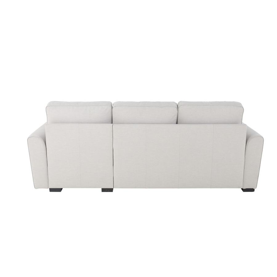 MONTRÉAL - Canapé d'angle convertible 3/4 places gris clair