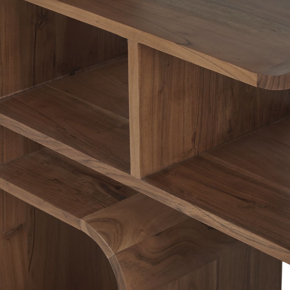 Etagère basse vintage Sacramento en bois d'acacia massif L120