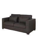 Canapé convertible Milano 2/3 places en textile tramé gris anthracite, matelas 6 cm
