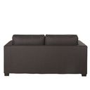 Canapé convertible Milano 2/3 places en textile tramé gris anthracite, matelas 6 cm