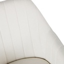 Fauteuil de table écru Archie et pieds en bois de chêne