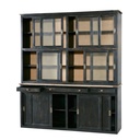 Vaisselier Indies 12 portes 3 tiroirs en manguier massif noir L180