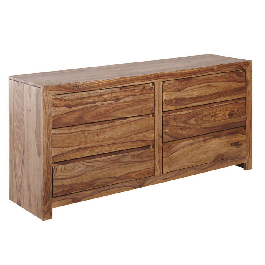 STOCKHOLM - Commode 6 tiroirs en sheesham massif