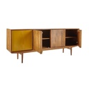 Buffet enfilade vintage Janeiro 4 portes en manguier L220