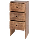 Petit meuble de rangement Tobias 3 tiroirs en manguier gravé main