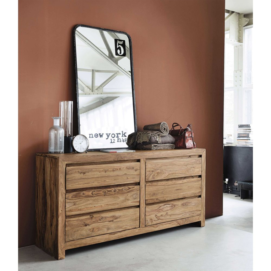 STOCKHOLM - Commode 6 tiroirs en sheesham massif