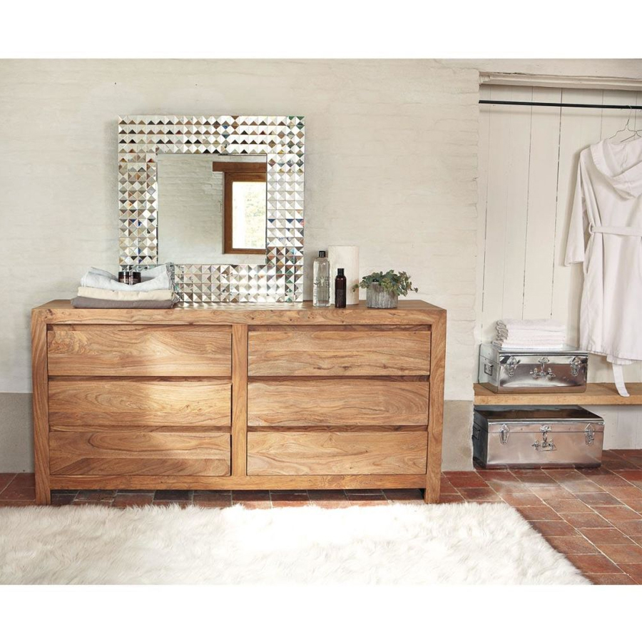 STOCKHOLM - Commode 6 tiroirs en sheesham massif