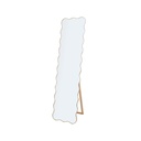 Miroir rectangle ondule à poser gm bordure doré H150cm