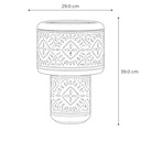 Lampe à poser Nora en métal Émaillé beige H39cm