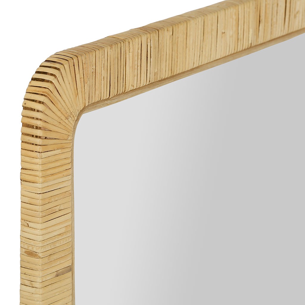 Miroir rectangle Tulum en rotin 60x80cm