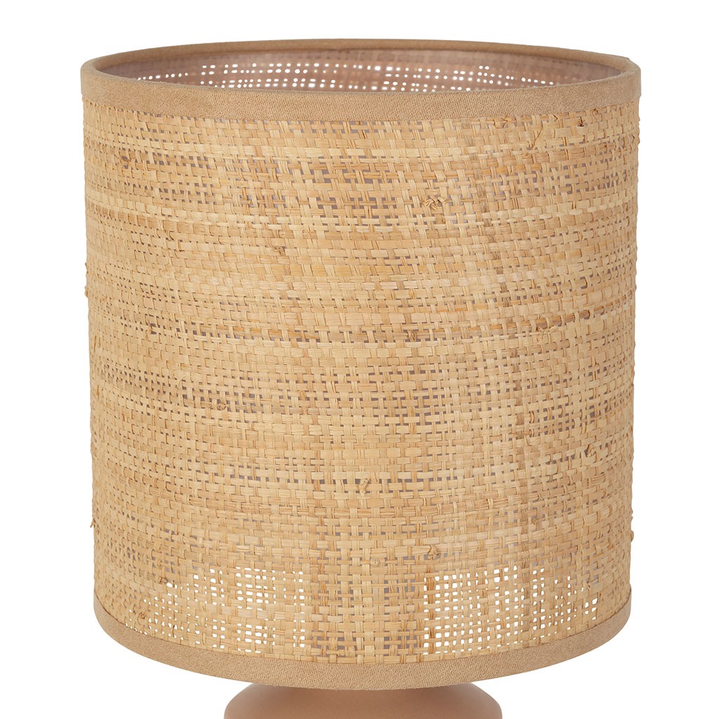 Lampe Opale en papier et céramique nude h44cm