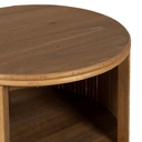 Table de chevet Saori avec 2 niveaux en bambou naturel