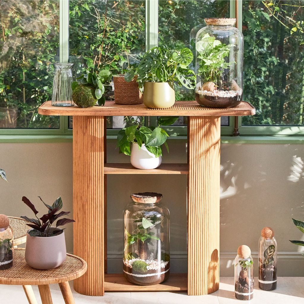 Console Saori en bambou et sapin naturel