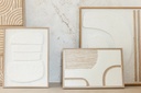 Tableau Cellules Papier Blanc Assortiment De 2