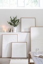 Set de 2 Tableau Elise toile blanc