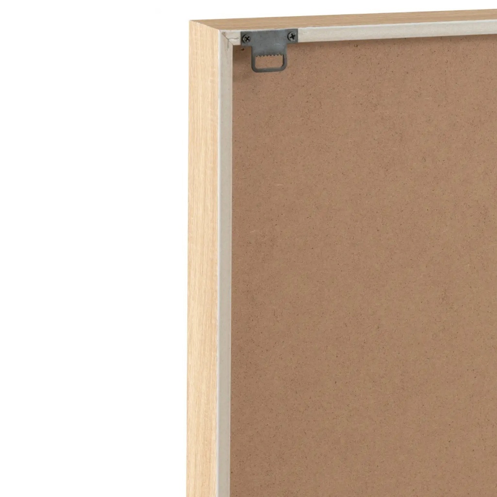 Tableau Thibault motifs abstraits en papier mâché Blanc Beige