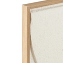 Tableau Thibault motifs abstraits en papier mâché Blanc Beige