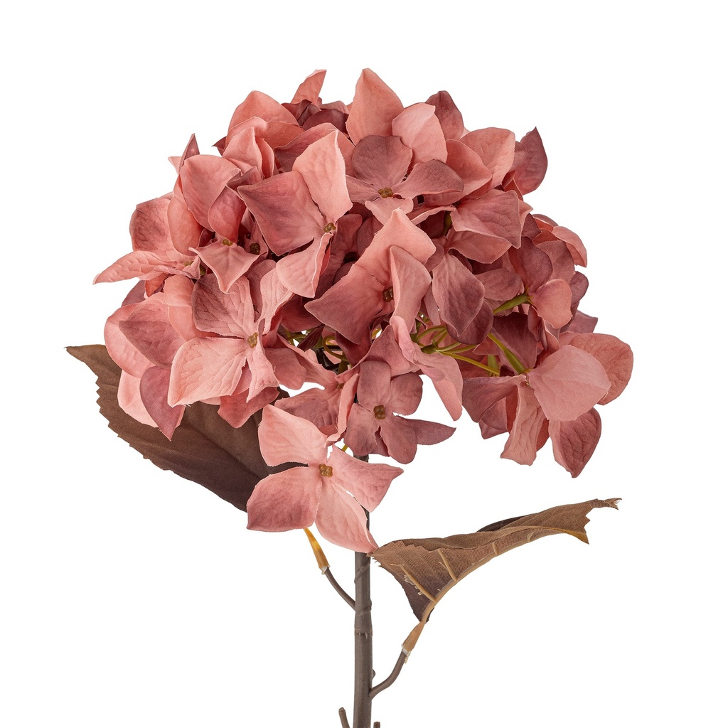 Tige d'hortensia, rose, fleurs artificielles