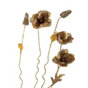 Tige de pavot, marron, fleurs artificielles