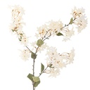 Tige de myrte, blanche, fleurs artificielles