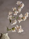 Tige de myrte, blanche, fleurs artificielles