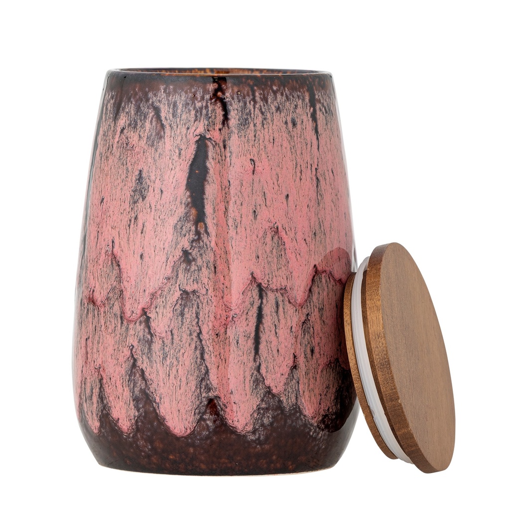 Pot Rayen avec couvercle en grès rose GM
